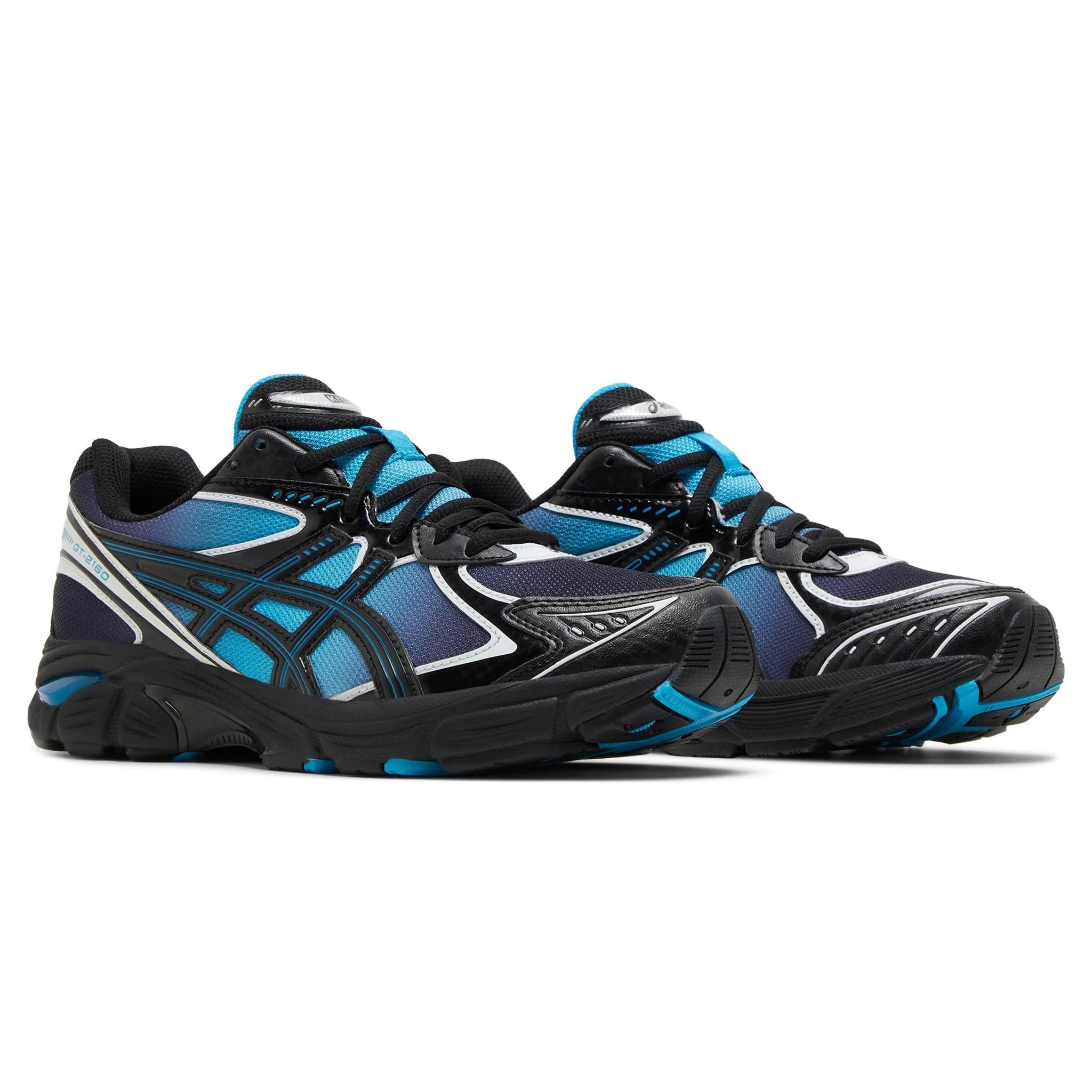 Front side view of Kith x Marvel x ASICS GT 2160 Venom vs. Spiderman Pack 1203A660-DBSPVN